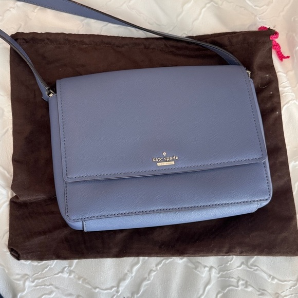 kate spade Handbags - Kate Spade Blue Crossbody Classic Flap Purse Handbag Bag